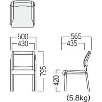 【軒先渡し】オリバー　介護用チェア　肘無・取手付タイプ　ライトベージュ/ナチュラル　高機能ビニールレザー　1脚（直送品）