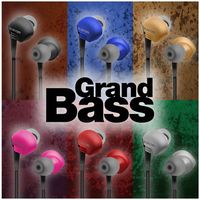 エレコム ステレオヘッドホン(マイク付)/耳栓タイプ/φ3.5/10.0mmドライバ/Grand Bass/GB10/レッド EHP-GB10MXRD 1個