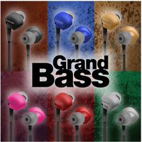 エレコム ステレオヘッドホン(マイク付)/耳栓タイプ/φ3.5/10.0mmドライバ/Grand Bass/GB10/ブルー EHP-GB10MXBU 1個