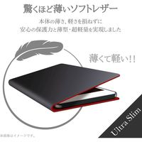 AQUOS sense4 sense5G レザーケース 手帳型 薄型 磁石付 ブラック PM-S205PLFUBK エレコム 1個