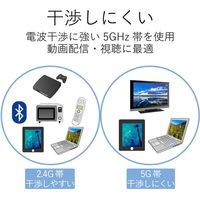 エレコム 無線LANアダプタ/433Mbps/11ac/ホワイト WDC-433SU2M2WH 1個（直送品）