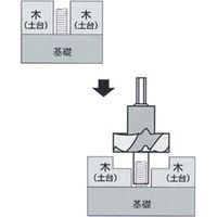 ウイング 土台座堀錐パイプ付 45ミリ 070710 1個（直送品）