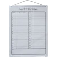 サンケーキコム 樹脂枠ホワイトボード W440×H330mm 月予定 縦型 WBー4433ーMT 1枚