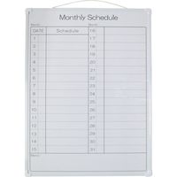 サンケーキコム 樹脂枠ホワイトボード W450×H600mm 月予定 縦型 WBー6045ーMT 1枚