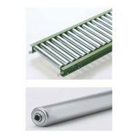 エスコ 400x2000mm ローラーコンベアー(スチール製) EA985MC-43 1台（直送品）