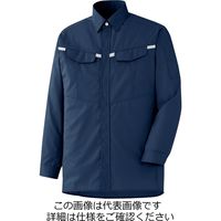 ミドリ安全 ベルデクセル シャツ VES2677上 ネイビー×シルバーグレー M 3120331504 1点（直送品）
