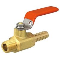 エスコ R 1/8”x 7.0mm ミニボールバルブ(ホースニップル付) EA425AG-127 1セット(5個)（直送品）