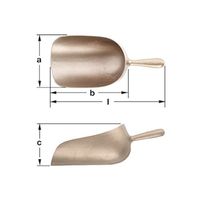 エスコ 75x200mm スコップ(ノンスパーキング) EA642KW-2 1個（直送品）