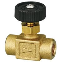 エスコ Rc1/8” ニードルバルブ(樹脂ハンドル) EA426CC-1 1セット(10個)（直送品）