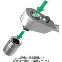 エスコ 1/4”DR/170mm ラチェットハンドル(首振型) EA617XR-41 1本（直送品）