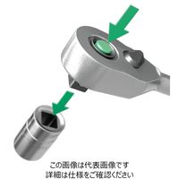 エスコ 1/2”DR/416mm ラチェットハンドル(首振型) EA617XR-43 1本（直送品）