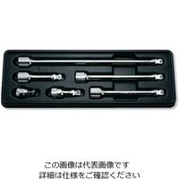 エスコ 3/8”DR スイベルエクステンションバーセット(6本組) EA618BB 1セット（直送品）