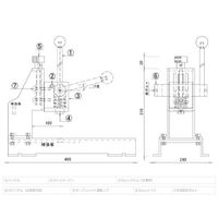 エスコ 500kg/240x400x340mm 強力型ハンドプレス(カム式) EA525X-9 1台（直送品）