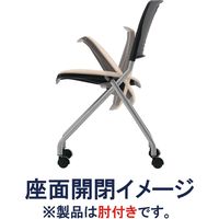 藤沢工業 TOKIO FNCシリーズ ミーティングチェア レザー ライトベージュ FNC-K5A 1セット（4脚入）（取寄品）