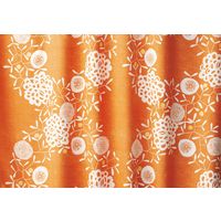 スミノエ デザインライフ セミオーダー カーテン ハナカザリ 1500×1550mm オレンジ １セット(2枚入)（直送品）