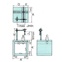 エスコ 200x200x200mm 桝形ブロック(V溝付) EA719DF-15A 1個（直送品）