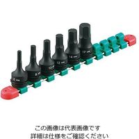 エスコ 1/2”DR [INHEX]インパクトソケットセット(6個組) EA164KJ-1 1セット（直送品）