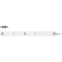 サンワサプライ スリムタップ(2P・8個口・1m)・電源延長コード TAP-SLIMSW8-1 1個