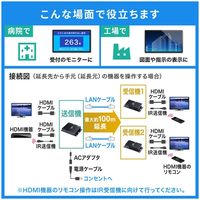 サンワサプライ PoE対応HDM分配エクステンダー(2分配・セットモデル) VGA-EXHDPOE3 1個（直送品）