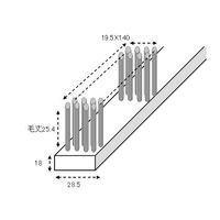 エスコ 28x350mm 耐静電ブラシ(豚毛/長柄) EA109AR-81 1セット(3本)（直送品）