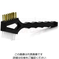 エスコ 184mm ダブルヘッドブラシ(真鍮/ナイロン) EA109BW-21 1セット(10個:1個×10本)（直送品）