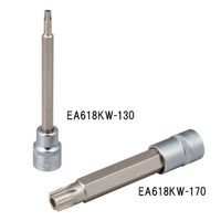 エスコ 1/2”DR/T60 [Torx]ビットソケット EA618KW-160 1セット(3個)（直送品）