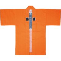 【和装小物・祭り用品】東京いろは 子供用半天 睦無地 オレンジ色 5号サイズ 2228533017 1着（直送品）