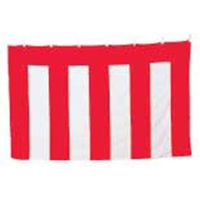 エスコ 9000x 700mm[5間] 紅白幕(綿) EA983JP-2 1枚（直送品）
