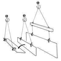 エスコ 1.0ton 無傷堅吊クランプ(3ー15mm) EA984DN-101 1個（直送品）