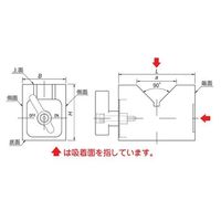 エスコ 150x50x100mm/230N V形マグネットブロック(2個) EA719DG-2 1組(2個)（直送品）