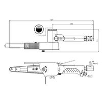 エスコ 14，000rpm/20x520mm エアーベルトサンダー EA163KB-2 1台（直送品）