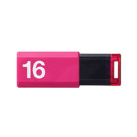 エレコム USBメモリ USB2.0 ノック式 16GB ピンク MF-APKU2016GPN 1個（直送品）
