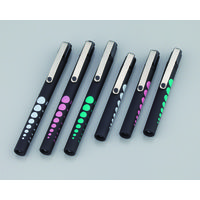 ポケットから落ちにくいナビスプッシュライト（ソフトLED） ロング ブラック/ピンク 7-7843-02 1本