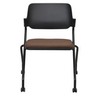 アール・エフ・ヤマカワ SYネスティングチェア 肘無し ファブリック ショコラブラウン RFC-SYBFCB 1脚 幅609mm キャスター付き