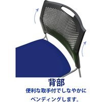 藤沢工業 TOKIO NSB・NSWシリーズ スタッキングチェア レザー NSB-T10 L-S インディゴブルー 1セット（4脚入）（取寄品）