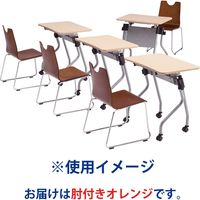 藤沢工業 TOKIO RMHシリーズ リフレッシュチェア RMH-L2AF-S オレンジ 1セット（4脚入）（取寄品）