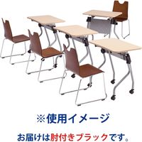 藤沢工業 TOKIO RMHシリーズ リフレッシュチェア RMH-L2AF-S ブラック 1セット（4脚入）（取寄品）