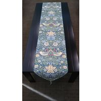 川島織物セルコン モリスデザインスタジオ テーブルランナー 1800×350mm ブルーグリーン HN1710 1枚（直送品）