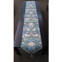 川島織物セルコン モリスデザインスタジオ テーブルランナー 2400×350mm ブルーグリーン HN1710 1枚（直送品）