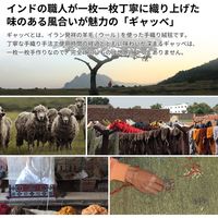 萩原 無染色ウール100% 手織りギャッベラグ 2000×2500mm L17 270055070 1枚（直送品）