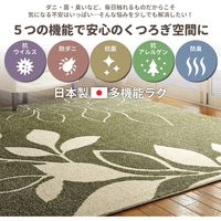 萩原 サークル柄 国産ラグ バロン 1850×2400mm ブラウン 270042289 1枚（直送品）