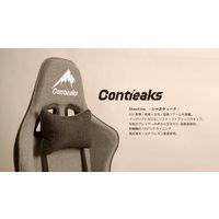 【軒先渡し】関家具 Contieaks(コンティークス） ゲーミングチェア シャスティーナ 布張り グレー 324627 1脚（直送品）