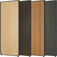 【軒先渡し】ナカバヤシ パーティション メラミン木目黒枠 幅1000×奥行32×高さ1200mm ダークグレー PW1012-B-DG 1枚（直送品）