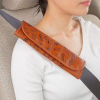 BONFORM（ボンフォーム） ファンシー スヌーピーチア2 シートベルトパッド 25×7cm キャメル 7259-16CA 1個（直送品）