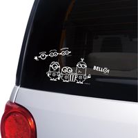 BONFORM（ボンフォーム） ステッカー ミニオン ミニオントリオ 転写ステッカー 15×12cm ホワイト 7644-01WH 1個（直送品）