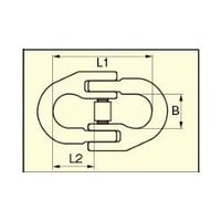 エスコ 2.0ton コネクティングリング EA638N-3 1セット(4個)（直送品）