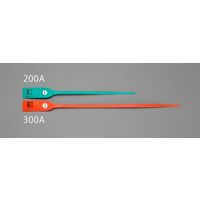 エスコ 200mm 封印シールバンド(緑/20本) EA475MA-200A 1セット(200本:20本×10袋)（直送品）