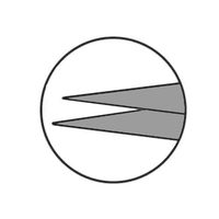 エスコ 0.6x125mm ピンセット(直/フッ素コート) EA595GC-17 1セット(10本)（直送品）