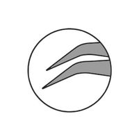 エスコ 1.0x125mm ピンセット(先曲/フッ素コート) EA595GC-18 1セット(10本)（直送品）