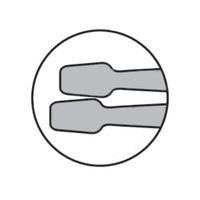 エスコ 8.0x125mm ピンセット(直平/フッ素コート) EA595GC-19 1セット(10本)（直送品）